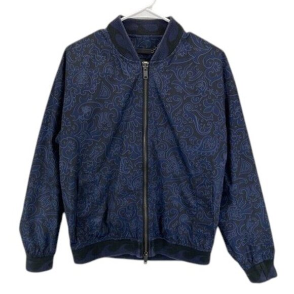 Marc By Marc Jacobs Other - Marc by Marc Jacobs Bomber Jacket Men’s Size S Blue Printed Full Zip Streetwear